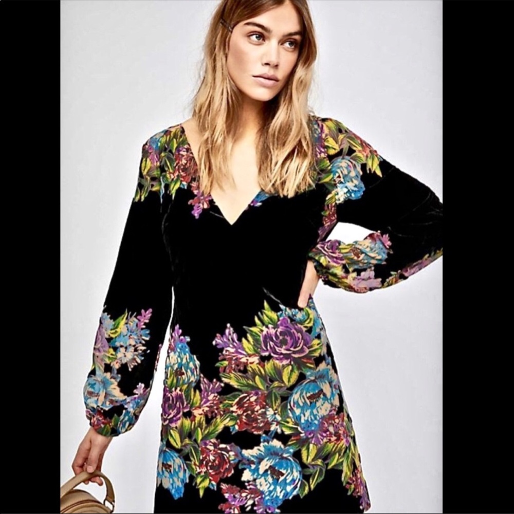 Free People Velvet Flowers Dress